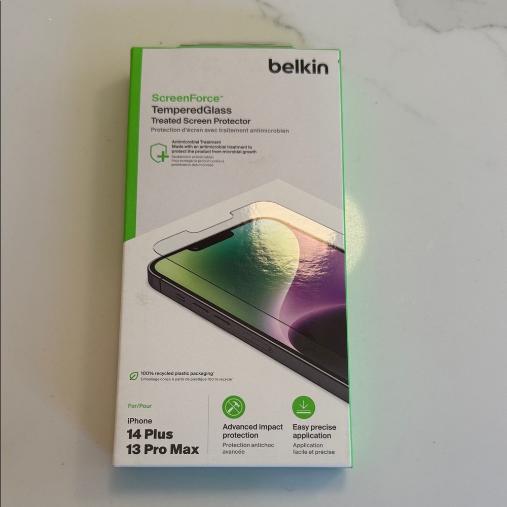 Belkin ScreenForce Tempered Glass Protector - new never used